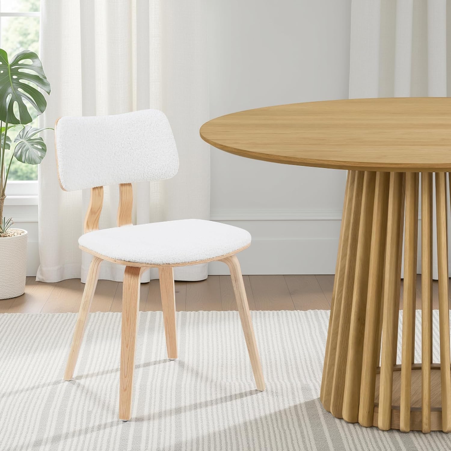 Armen Living Jaguar Mid Century Modern Dining Accent Chair