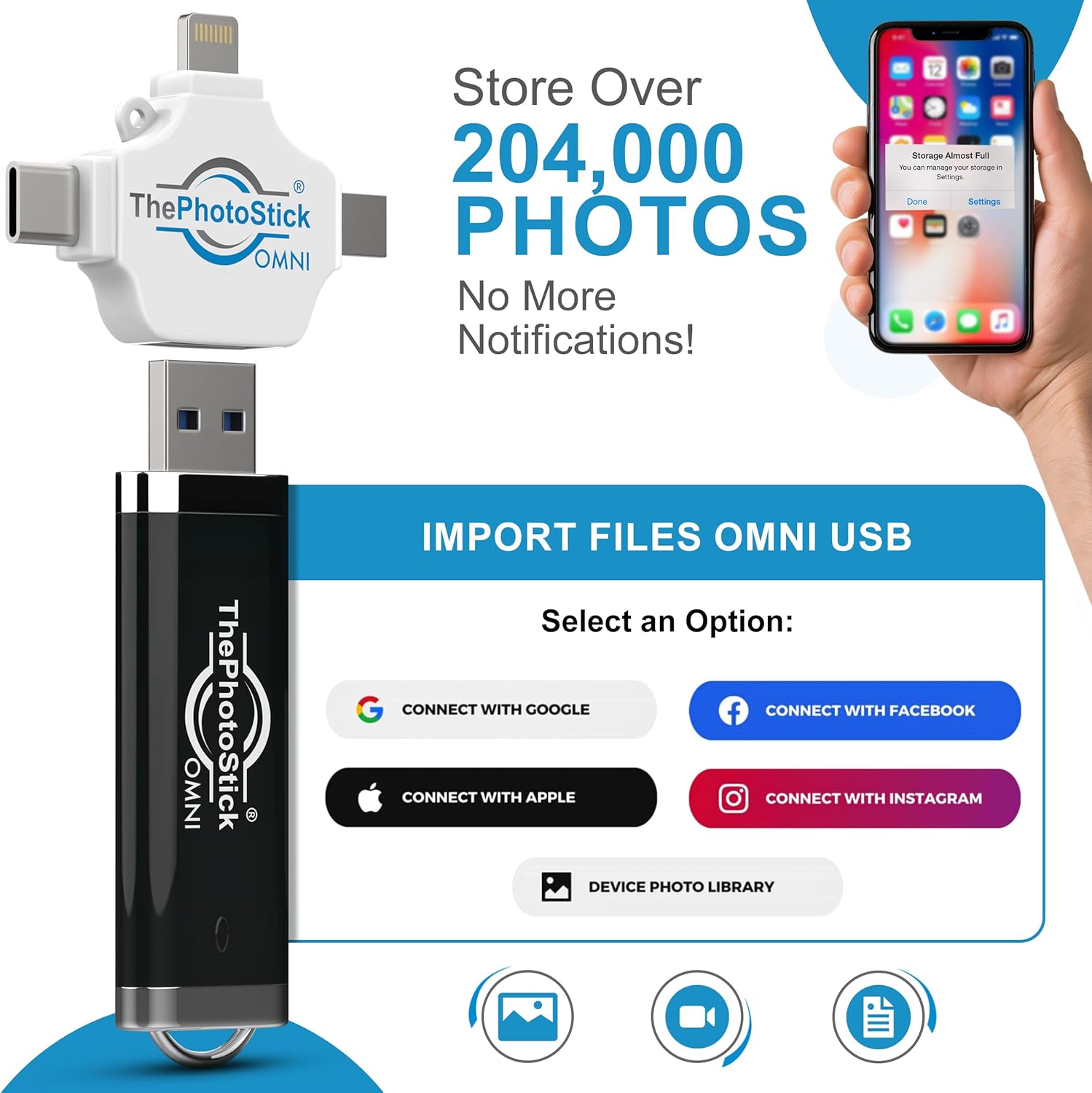 ThePhotoStick Omni Multiport Flash Drive