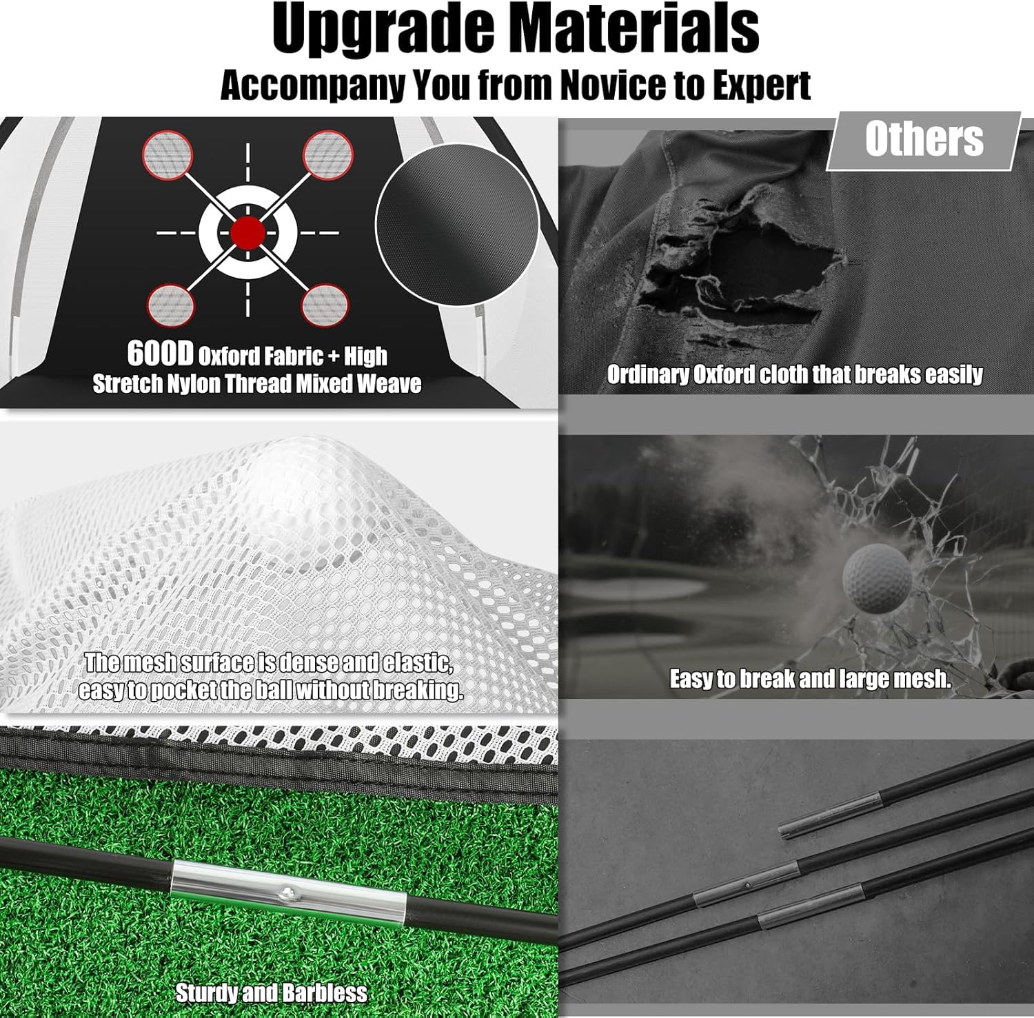 Golf Net 10x7ft Golf Hitting Net with Multiple Targets