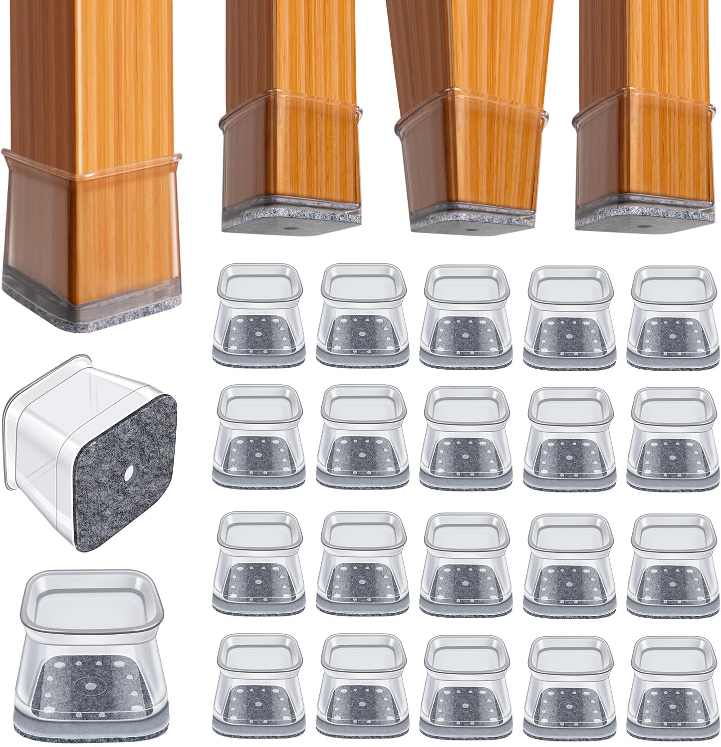 BUMACO 40Pcs Chair Leg Floor Protectors