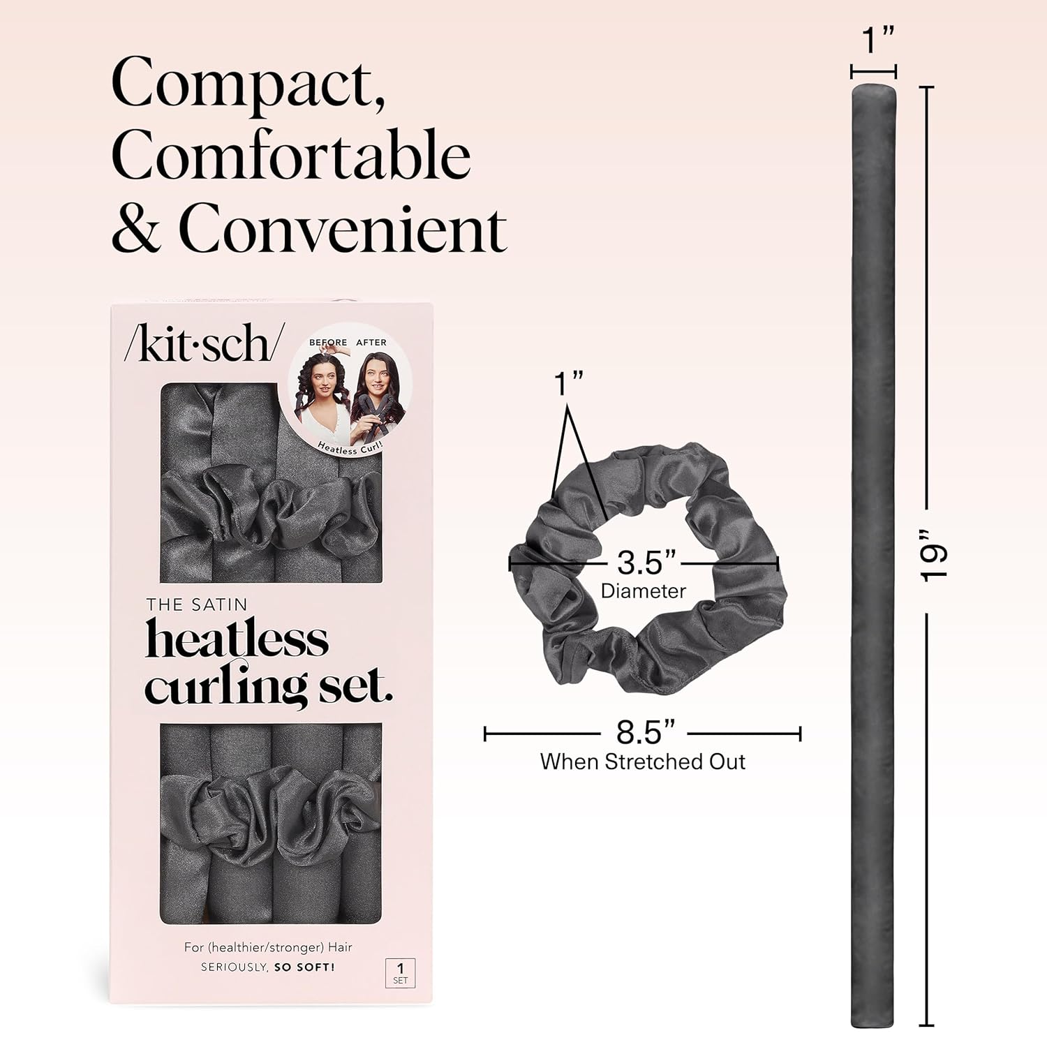 Kitsch Satin Heatless Curling Set