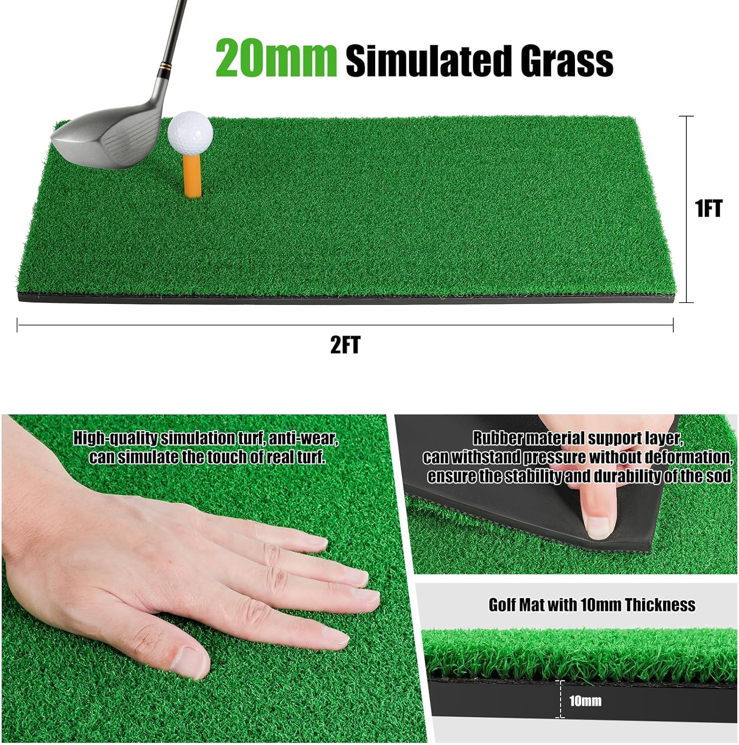 Golf Net 10x7ft Golf Hitting Net with Multiple Targets