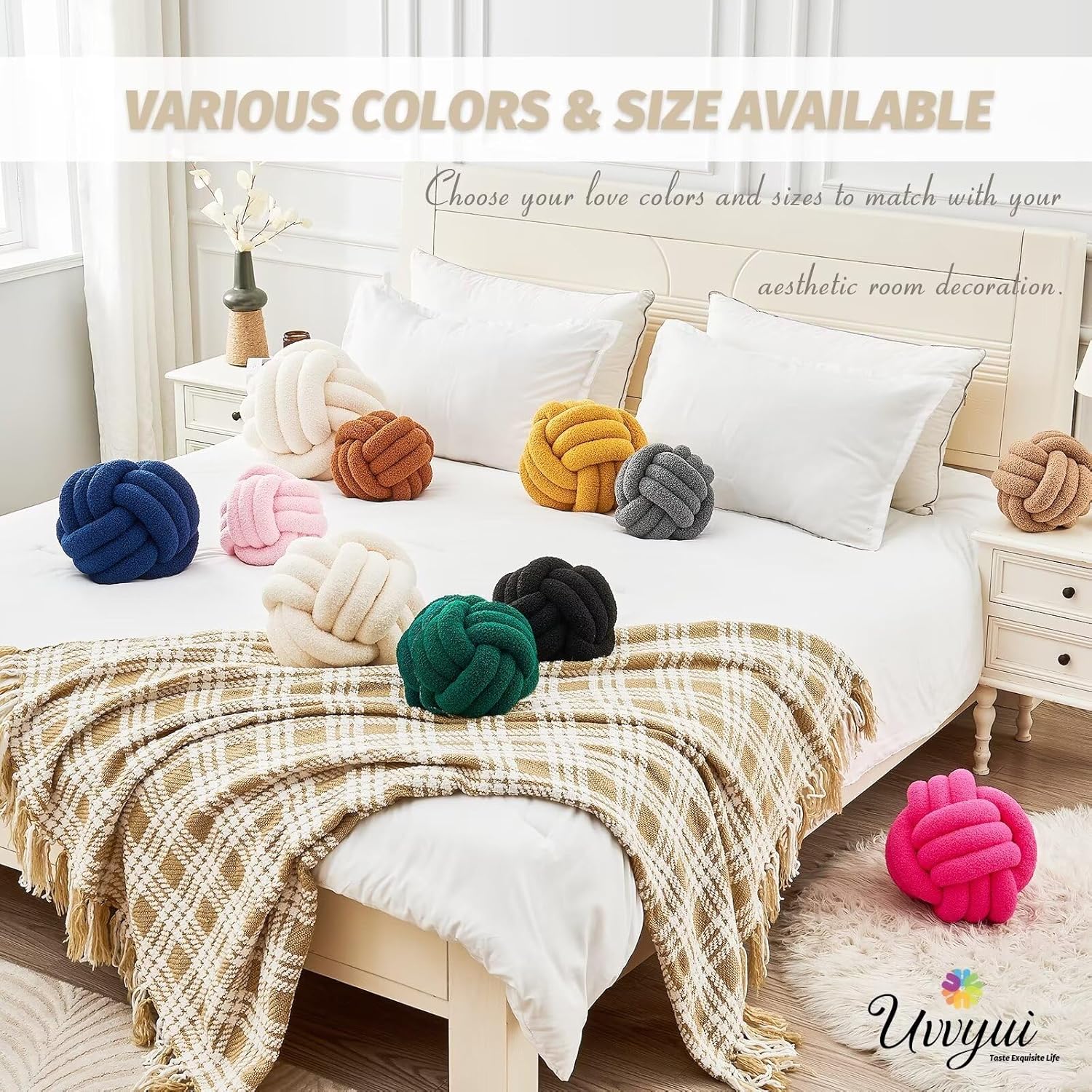 Uvvyui Knot Pillow Ball Soft Home Decorative
