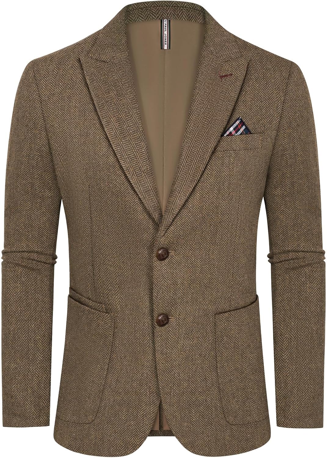 PJ PAUL JONES Mens Blazer Vintage Herringbone Tweed