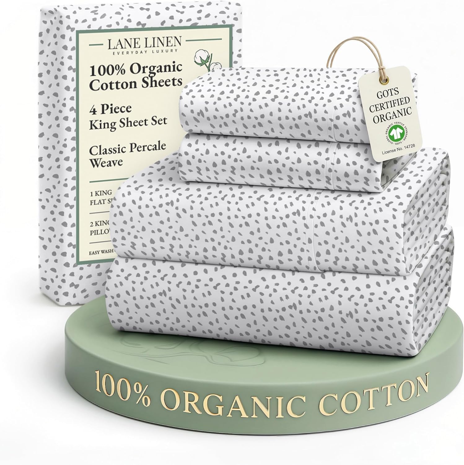 LANE LINEN Eco Friendly Cotton Queen Sheet Set