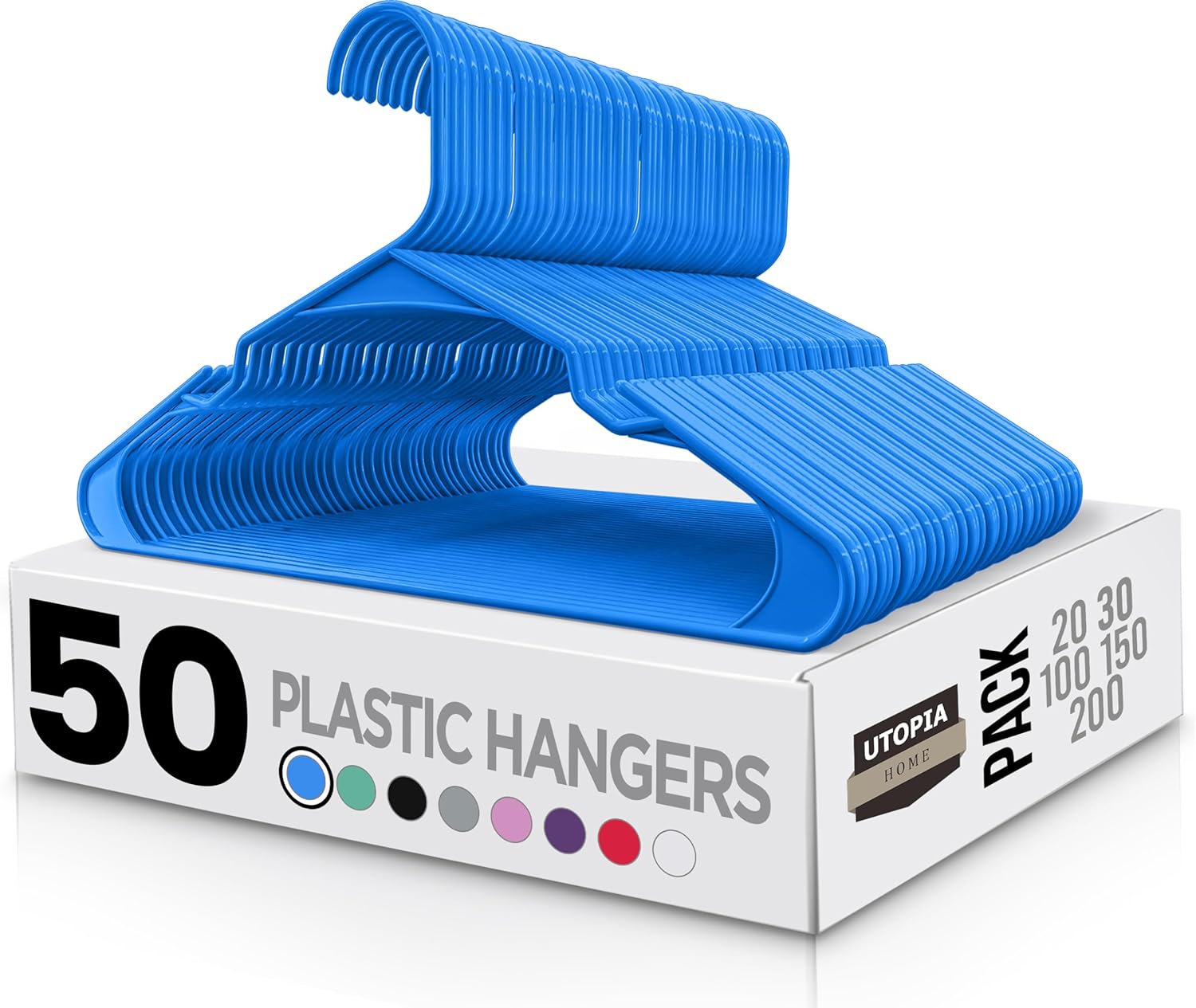 Utopia Home Plastic Hangers Space Saving Clothes Hanger