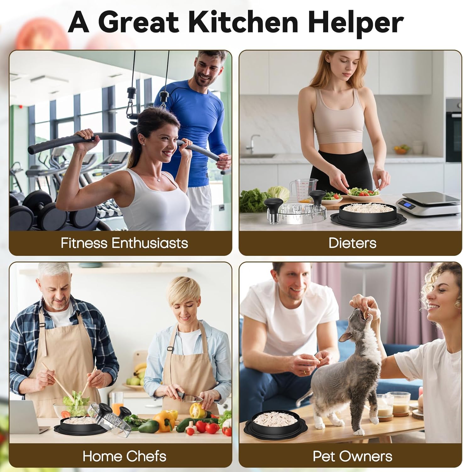 Kitchen Chicken Shredder with Anti-Slip Base