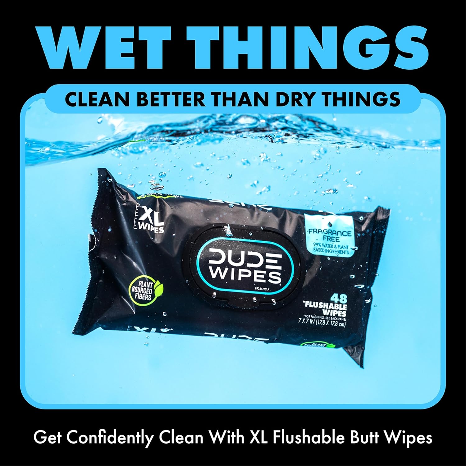 DUDE Wipes Flushable Wipes Unscented Extra-Large
