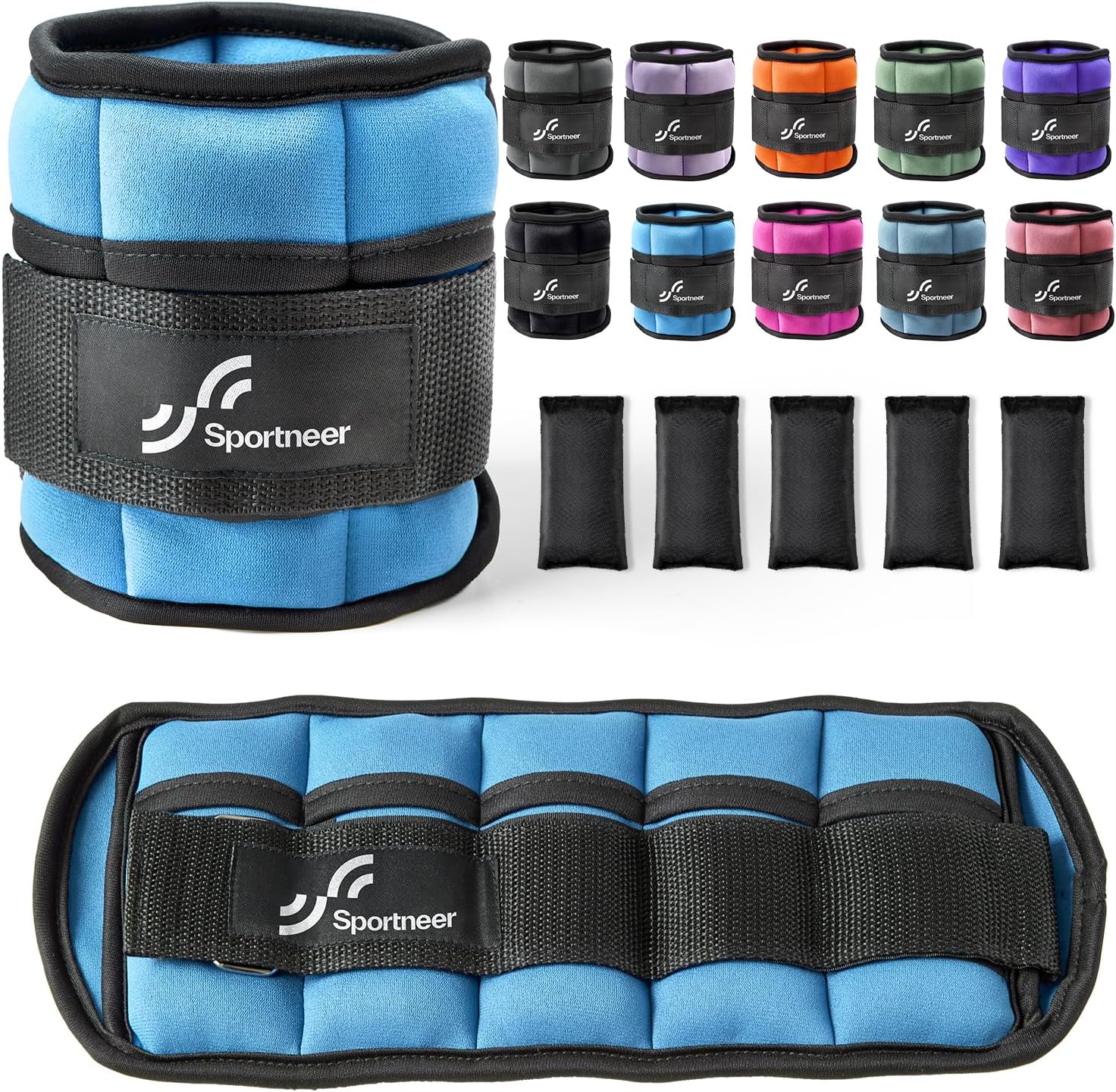 Sportneer Adjustable Ankle Weights Set