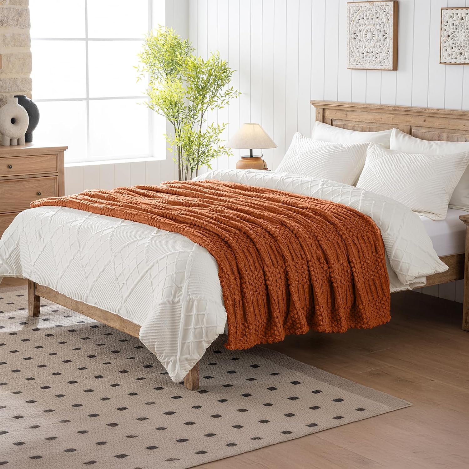 Rust Throw Blanket Soft & Fluffy FleeceBlanket