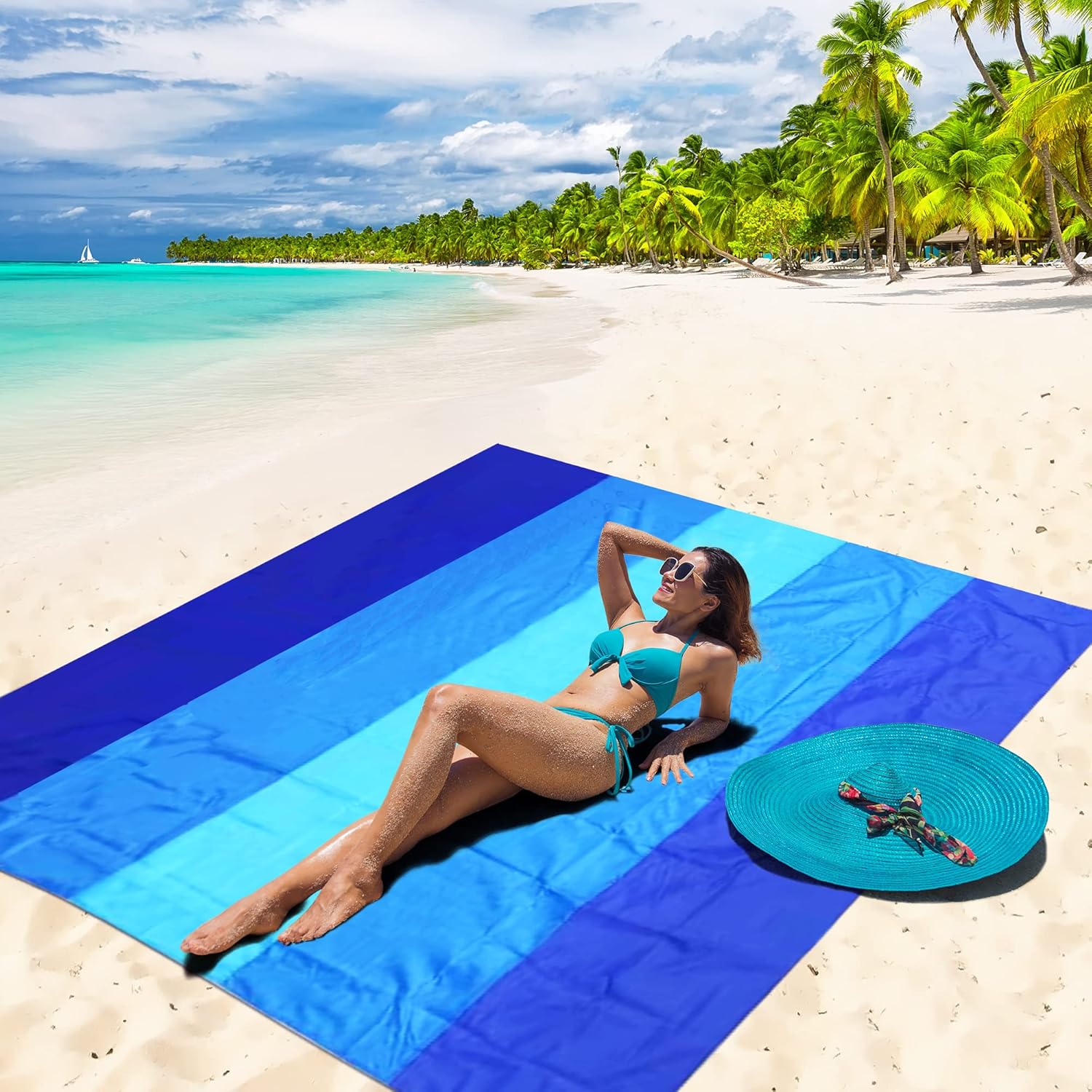 Beach Blanket Waterproof Sandproof Beach Mat