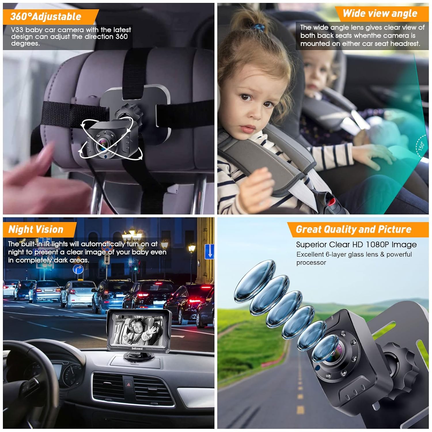 DoHonest Baby Car Camera