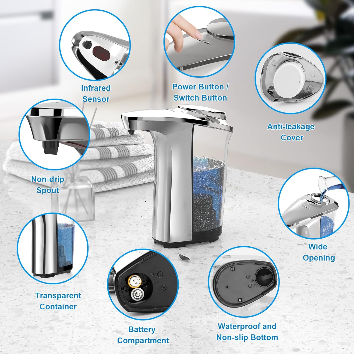 Automatic Touchless Soap Dispenser with Infrared Sensor