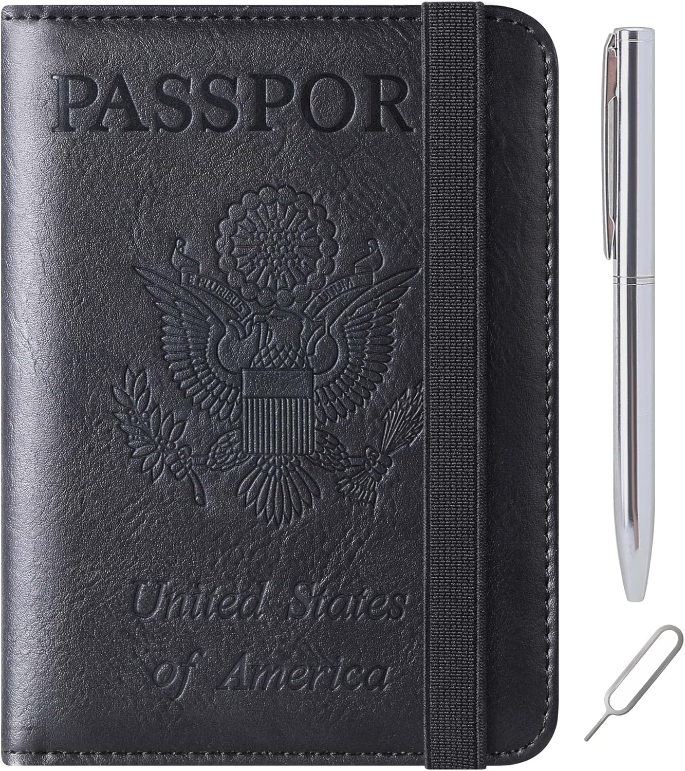 Airtag Passport Holder Cover Wallet Travel Essentials Leather