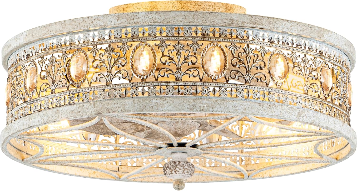 Caged Ceiling Fans with Lights for Bedroom