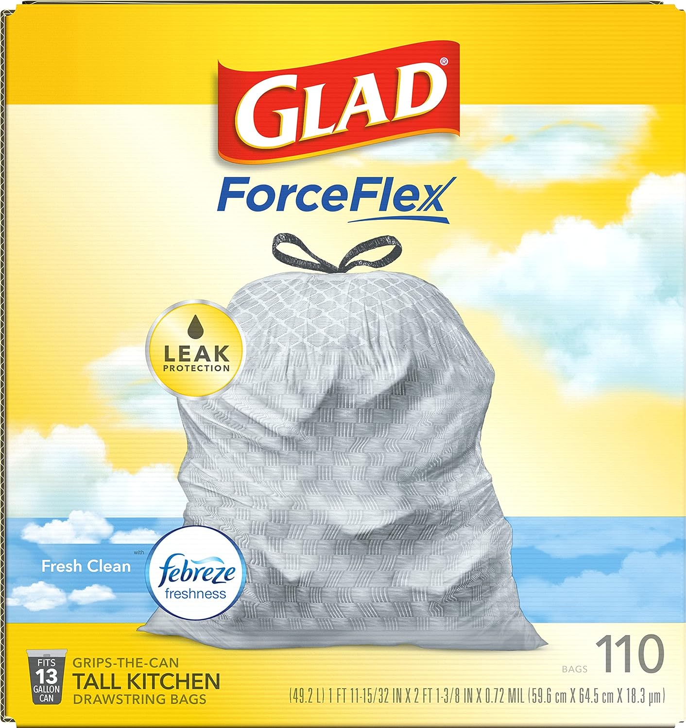 Glad Tall Kitchen Drawstring Trash Bags