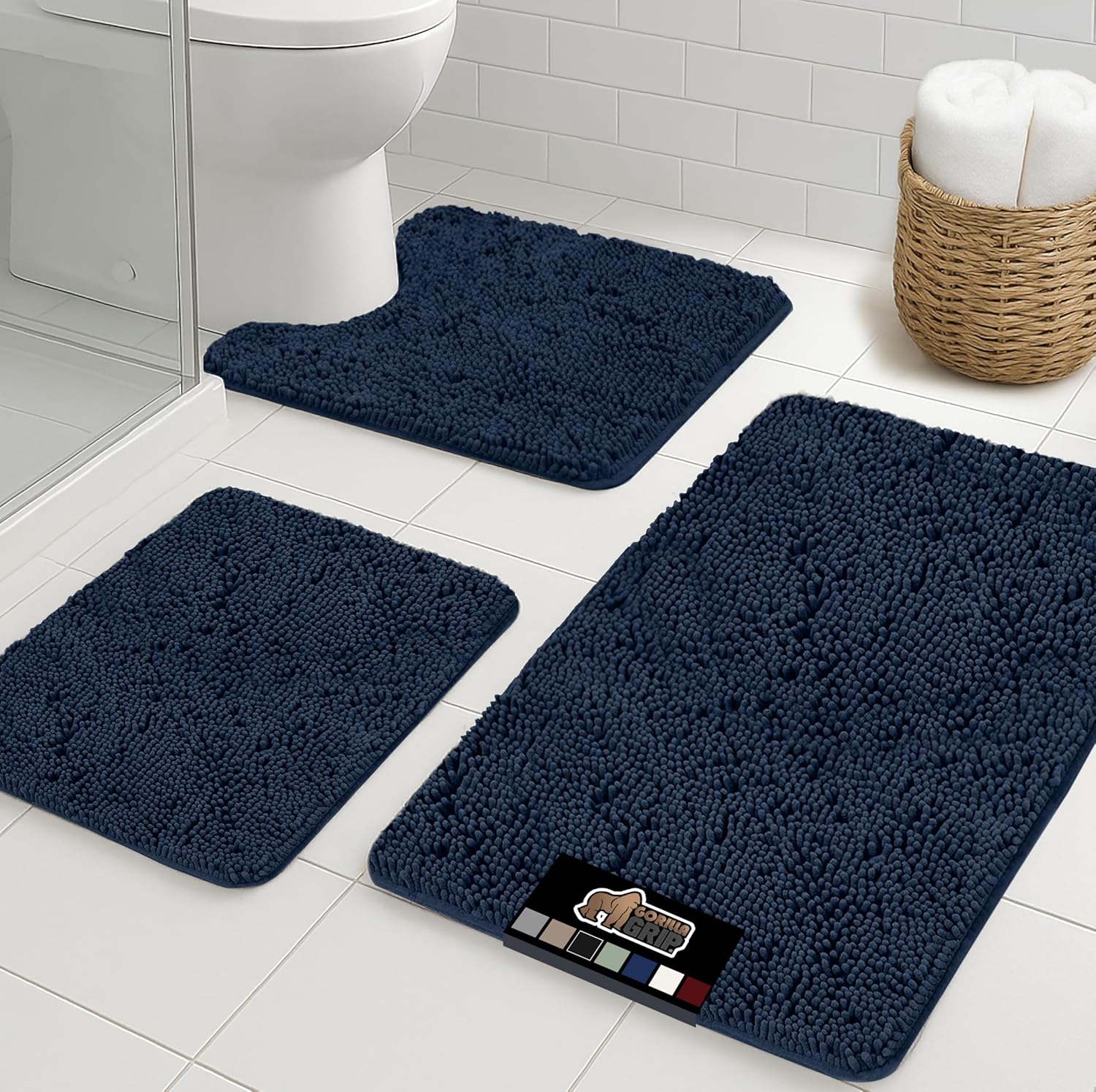 GORILLA GRIP Chenille Bath Rug