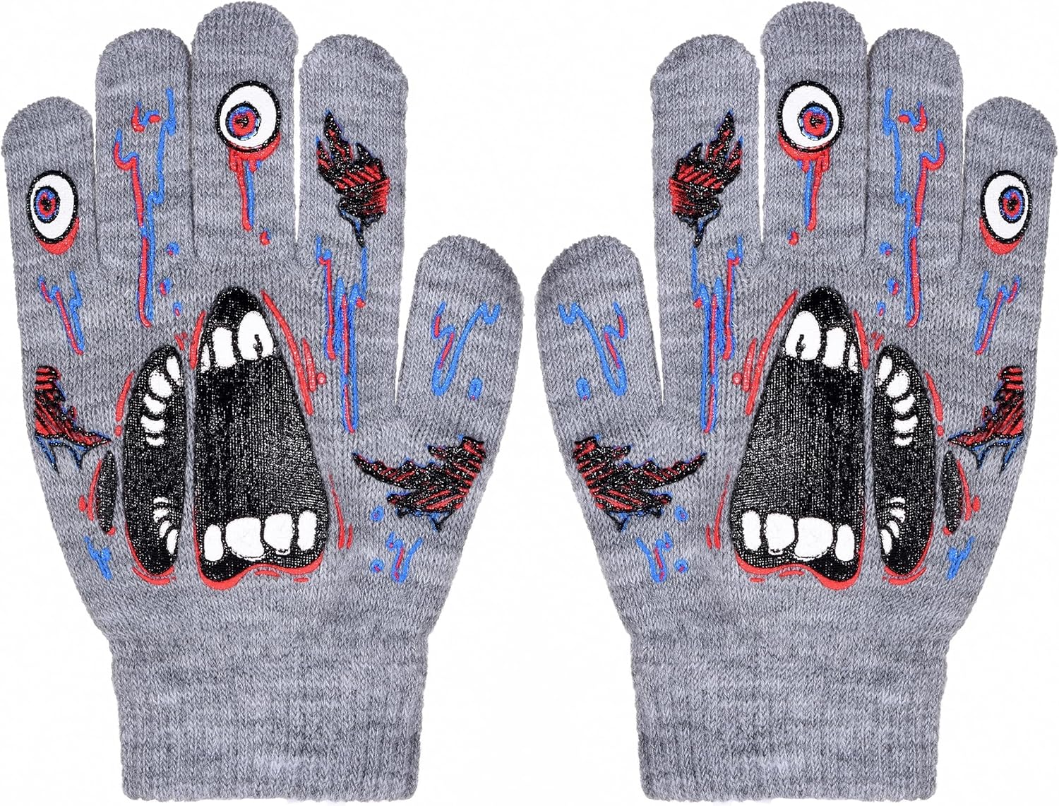 Boy's Skeleton Knit Beanie with Eye Holes