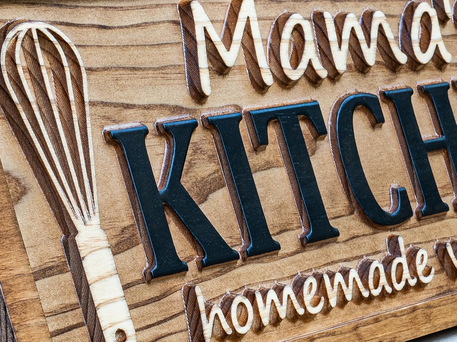 Personalized Wooden Kitchen Name Sign Gift