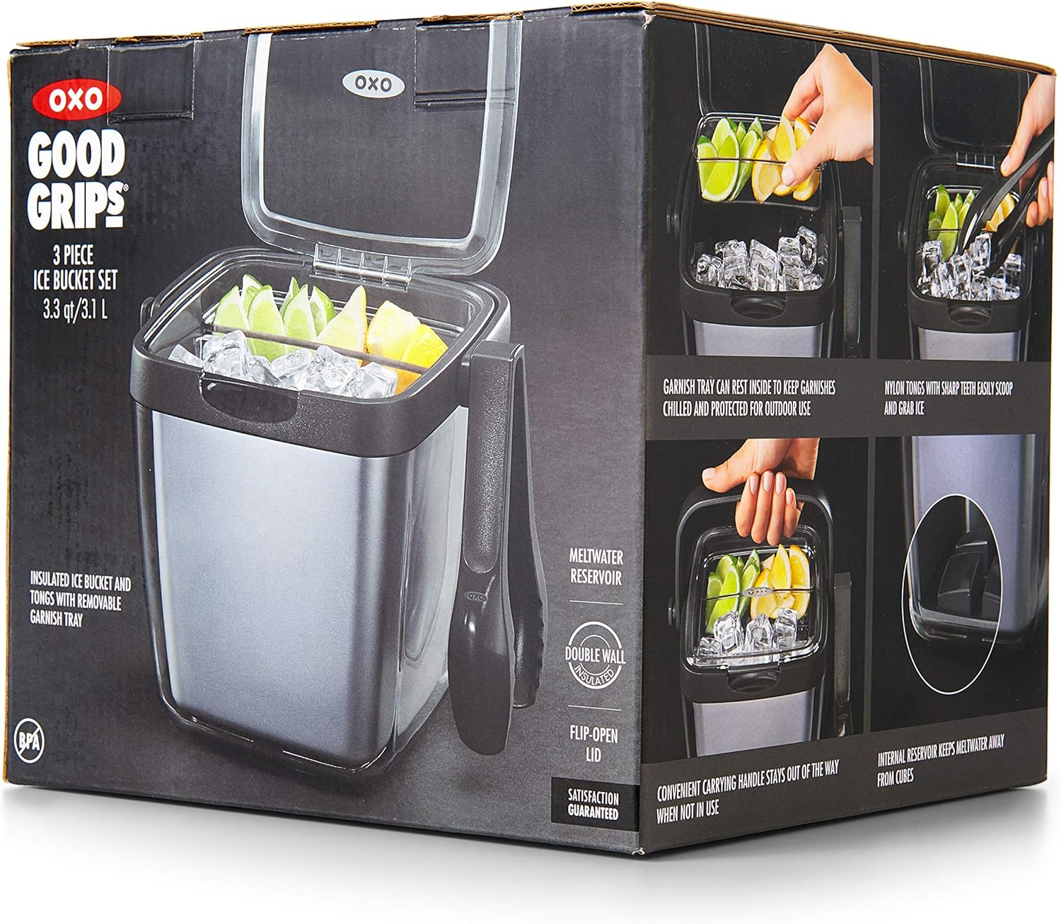 OXO Good Grips Double Wall Ice Bucket with Garnish Tray