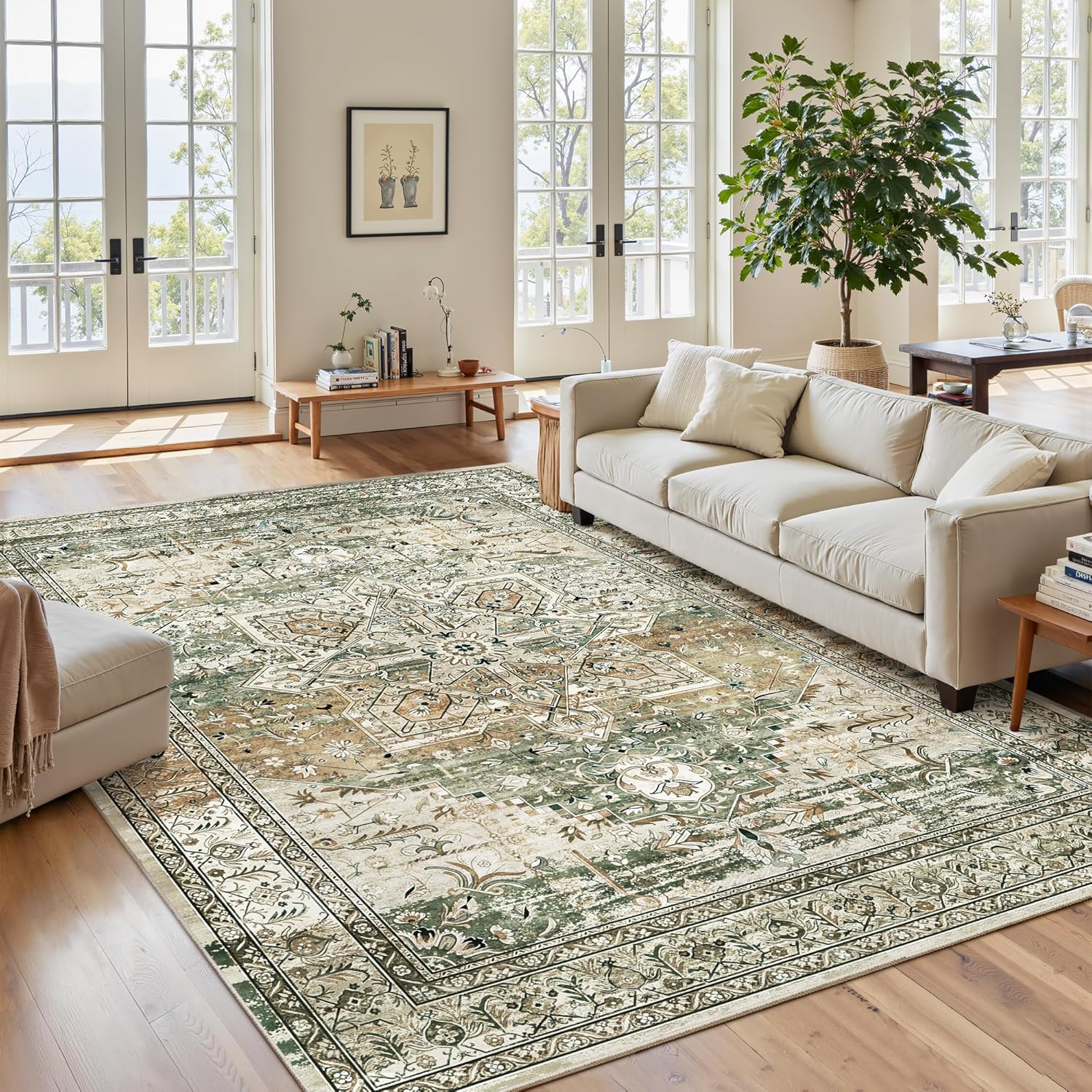 Washable Area Rug Large Soft Rugs for Living Room