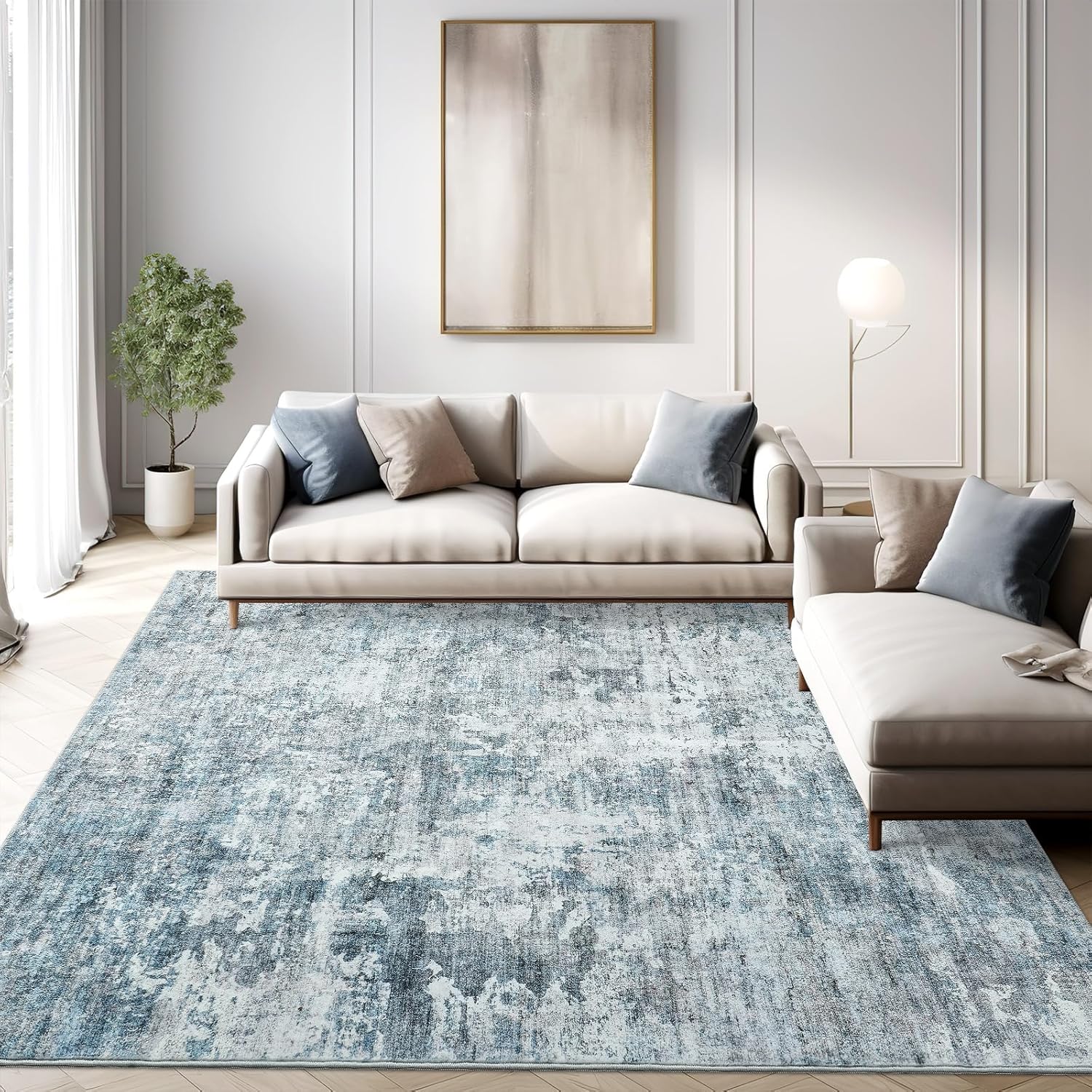 Washable Area Rug Large Soft Rugs for Living Room