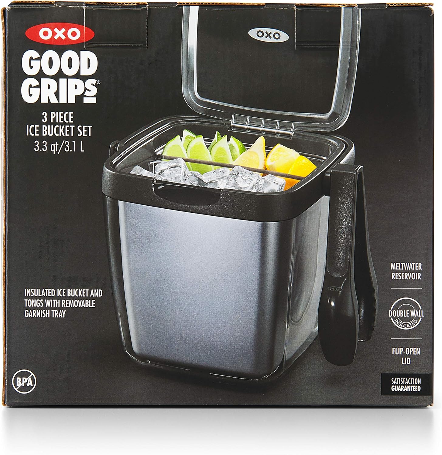 OXO Good Grips Double Wall Ice Bucket with Garnish Tray