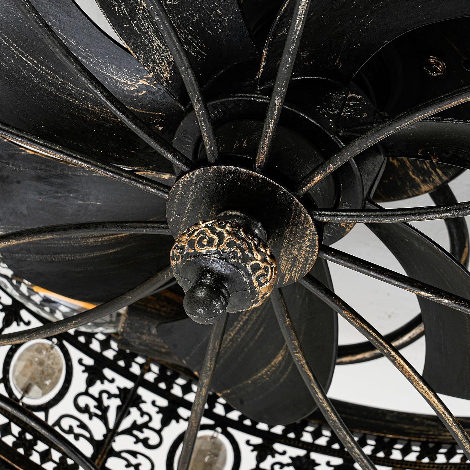 Caged Ceiling Fans with Lights for Bedroom