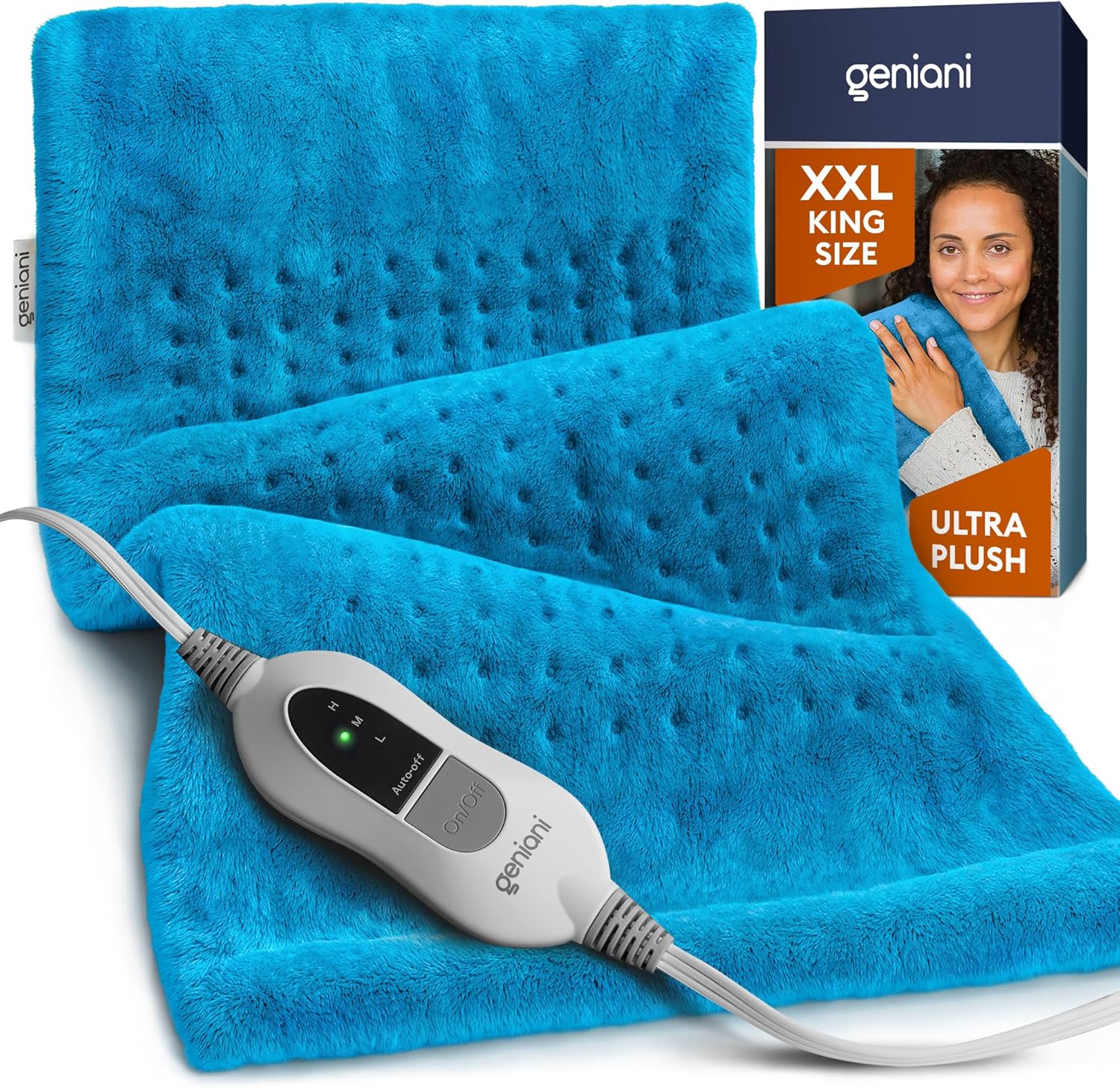 GENIANI Electric Throw XL Electric Heating Pad for Back Pain
