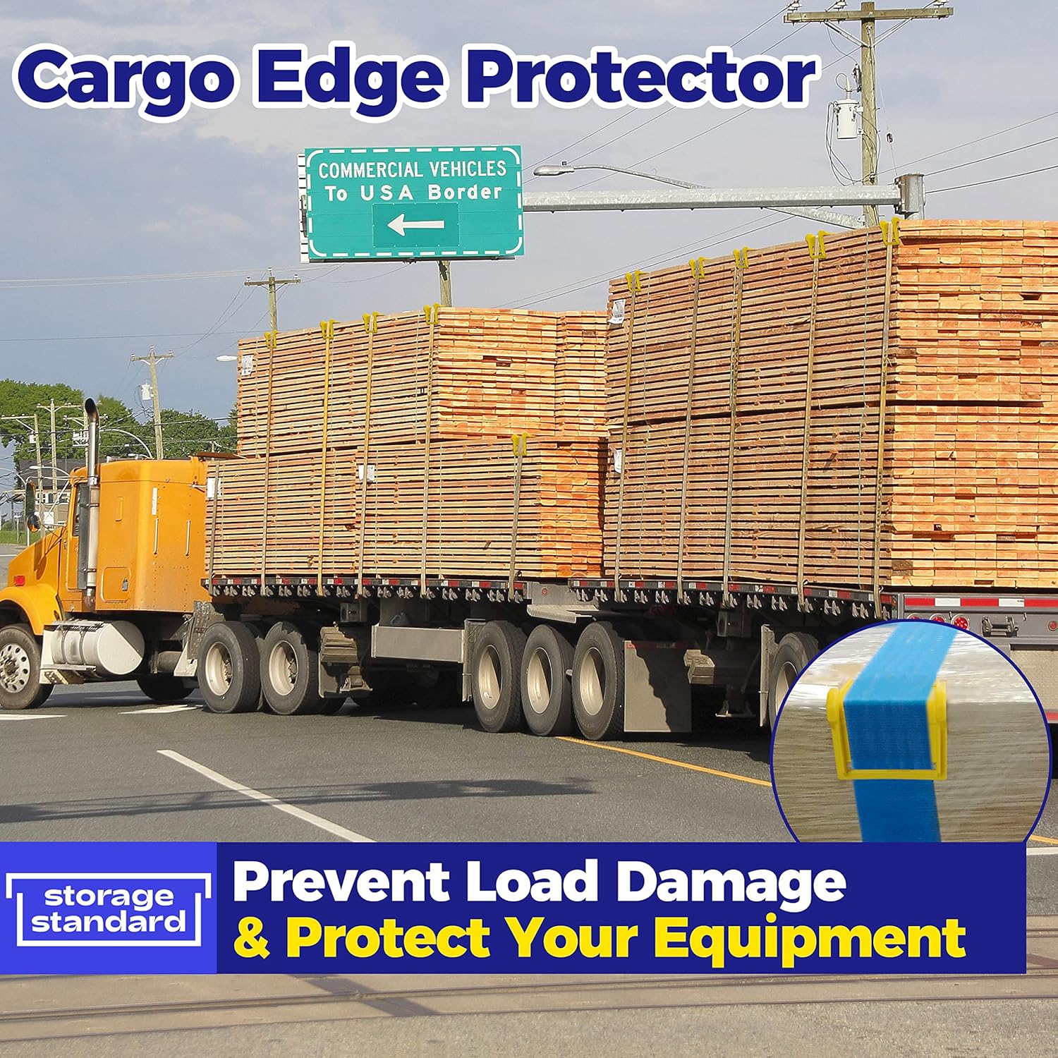 Heavy Duty Cargo Edge Guards with Case