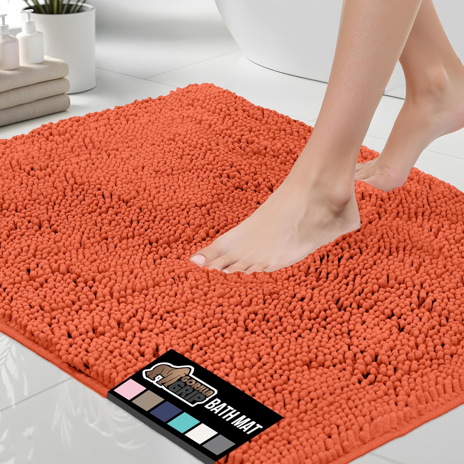 GORILLA GRIP Chenille Bath Rug