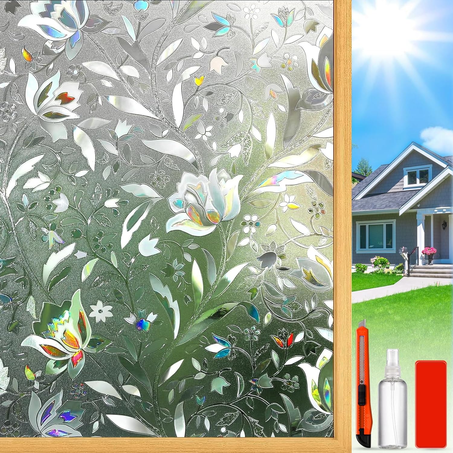 Frosted Glass Window Privacy Film Decorative