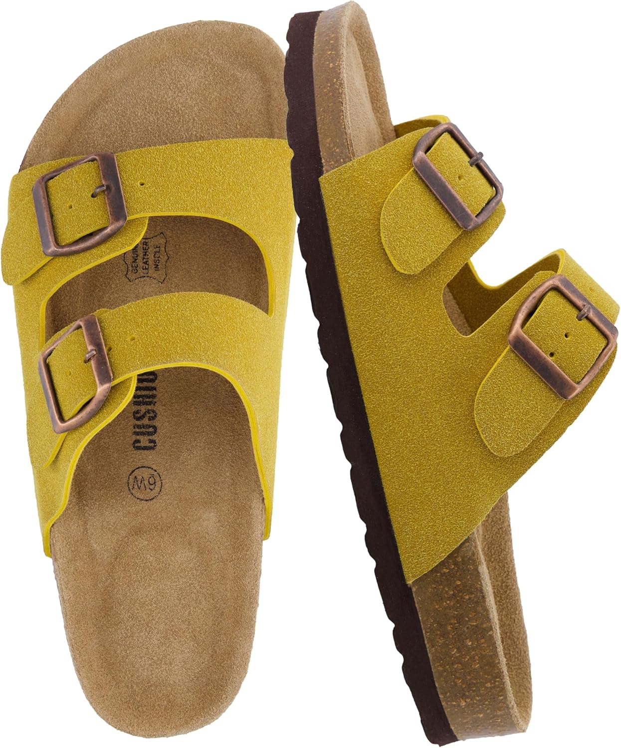 CUSHIONAIRE Women's Cork Footbed Sandals