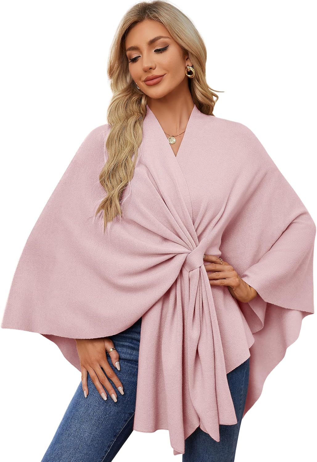 PULI Women's Elegant Shawl Wraps Sweater
