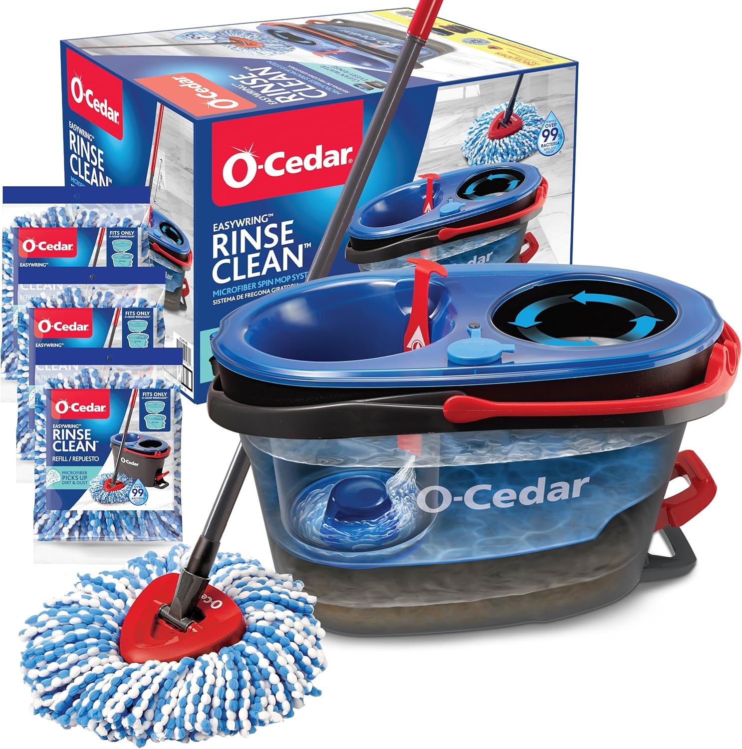 O-Cedar RinseClean Spin Mop & Bucket
