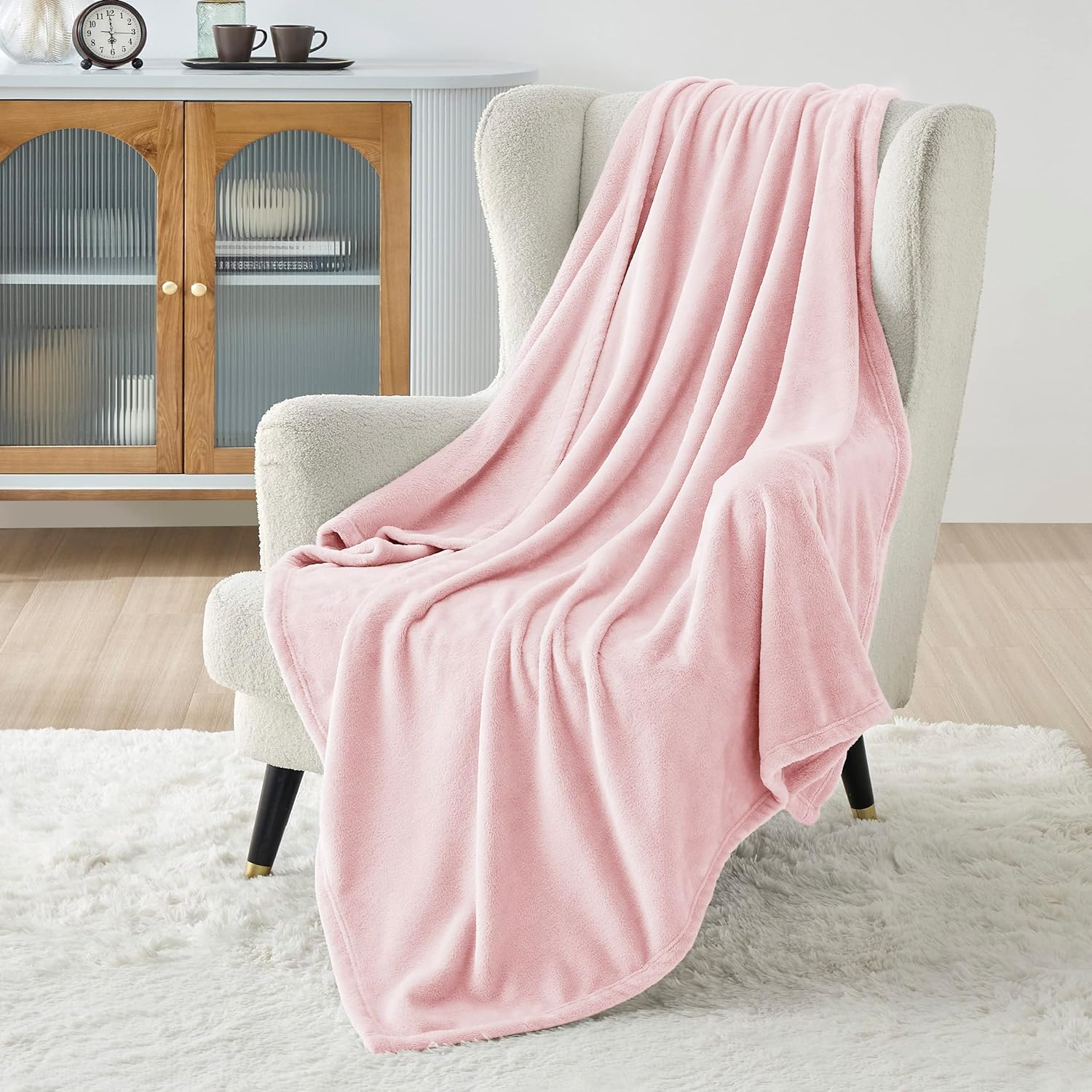 Bedsure GentleSoft Fleece Bed Blankets Queen Size
