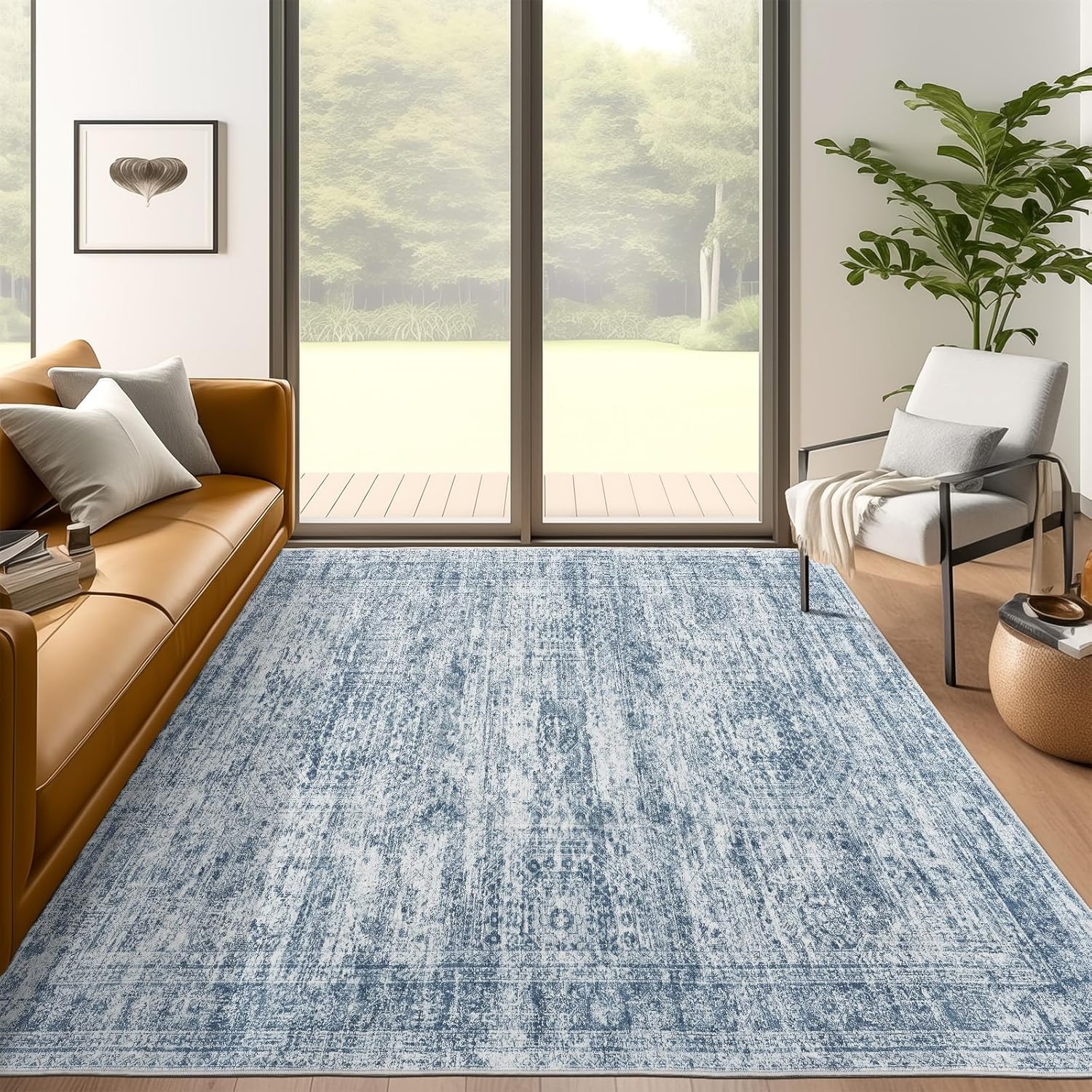Washable Area Rug Large Soft Rugs for Living Room