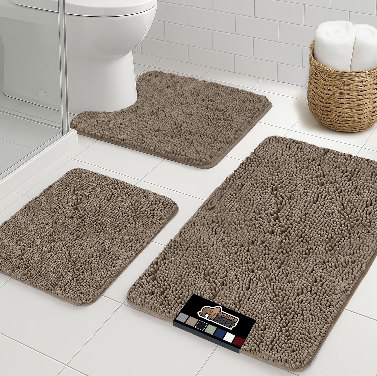 GORILLA GRIP Chenille Bath Rug