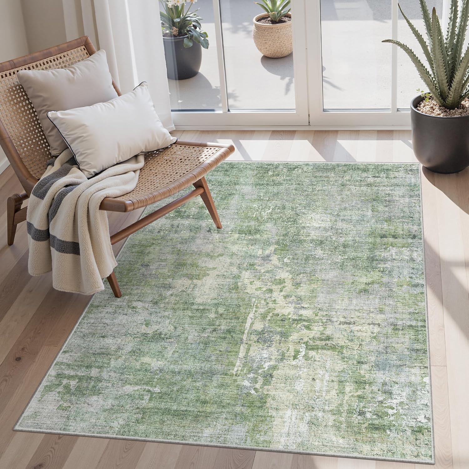 Washable Area Rug Large Soft Rugs for Living Room
