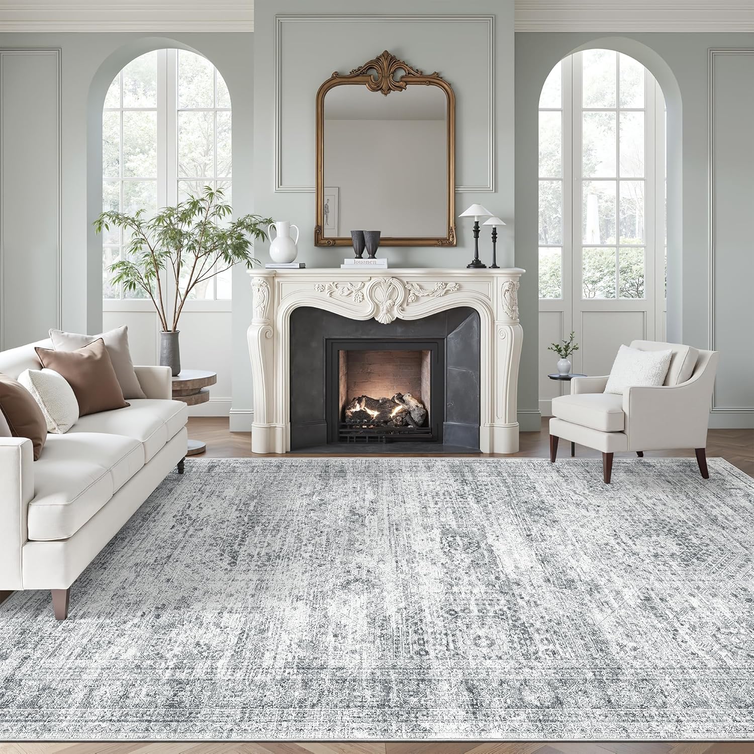 Washable Area Rug Large Soft Rugs for Living Room