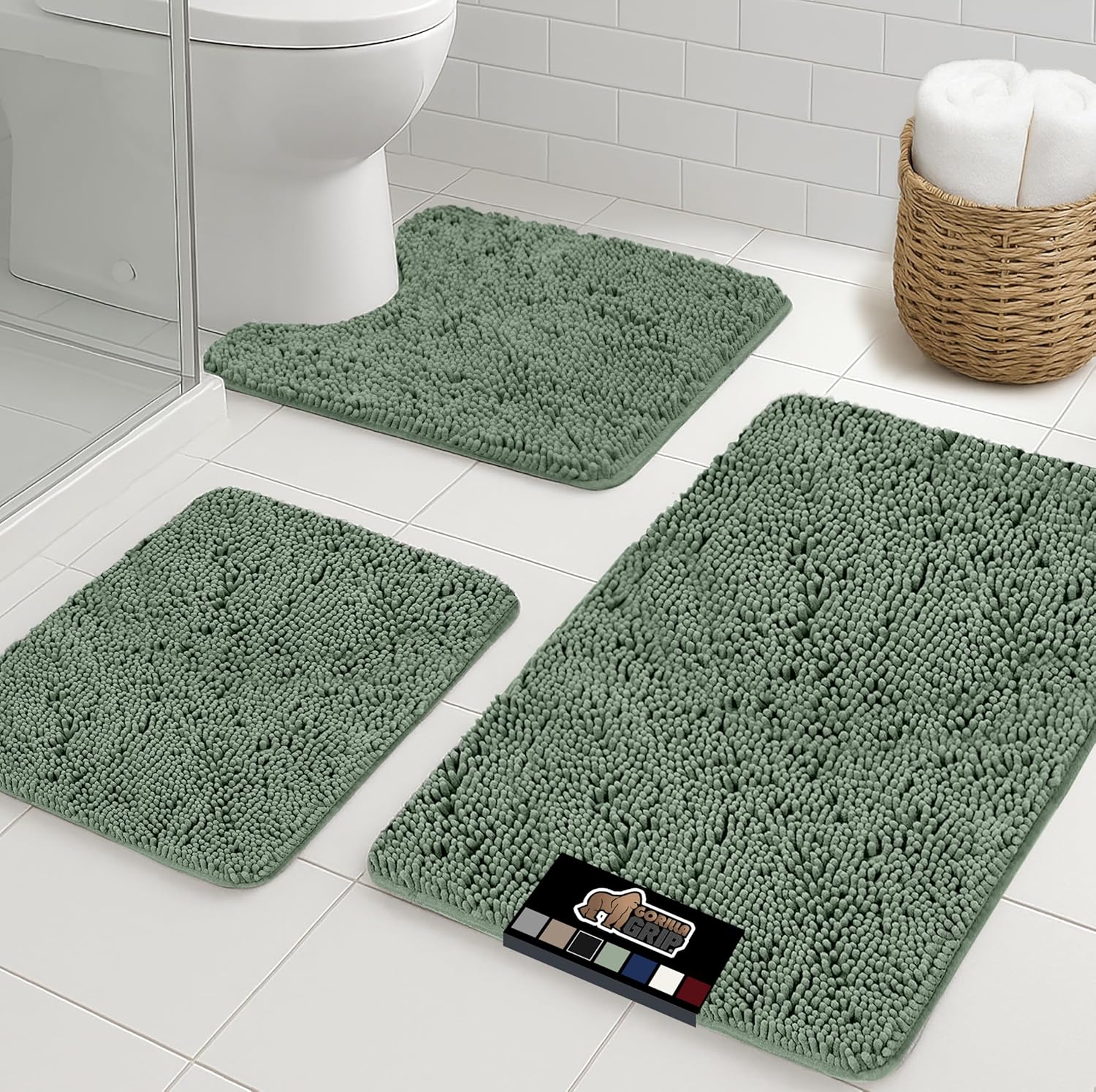 GORILLA GRIP Chenille Bath Rug