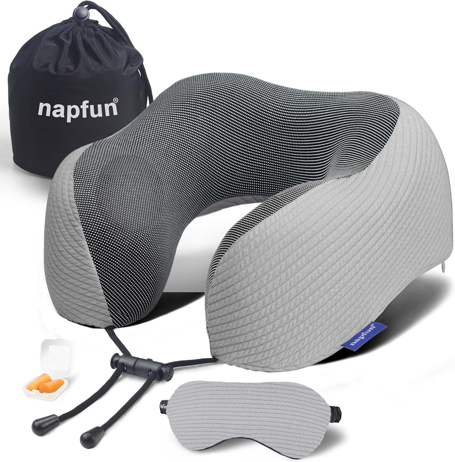 Napfun Memory Foam Travel Neck Pillow