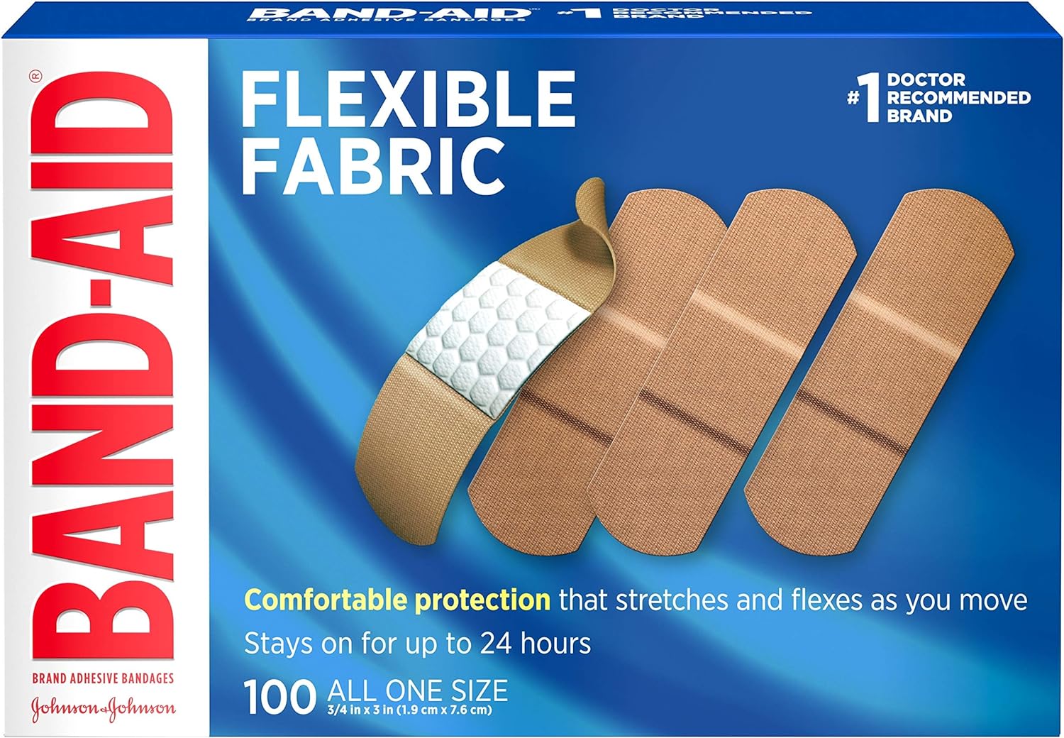 Band-Aid Brand Flexible Fabric Sterile Adhesive Bandages