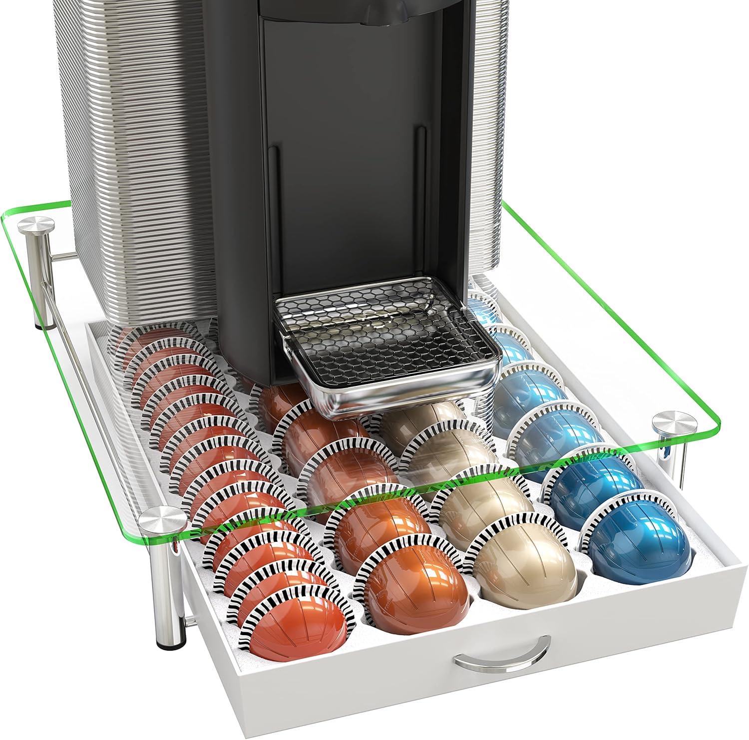 DecoBrothers Crystal Glass Nespresso Pod Holder