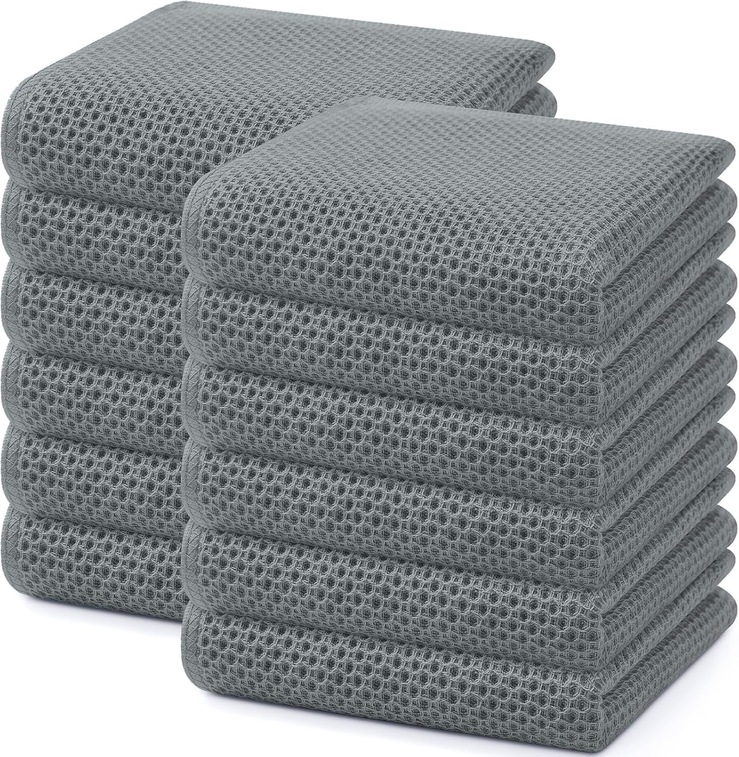 Homaxy 100% Cotton Waffle Dish Cloths