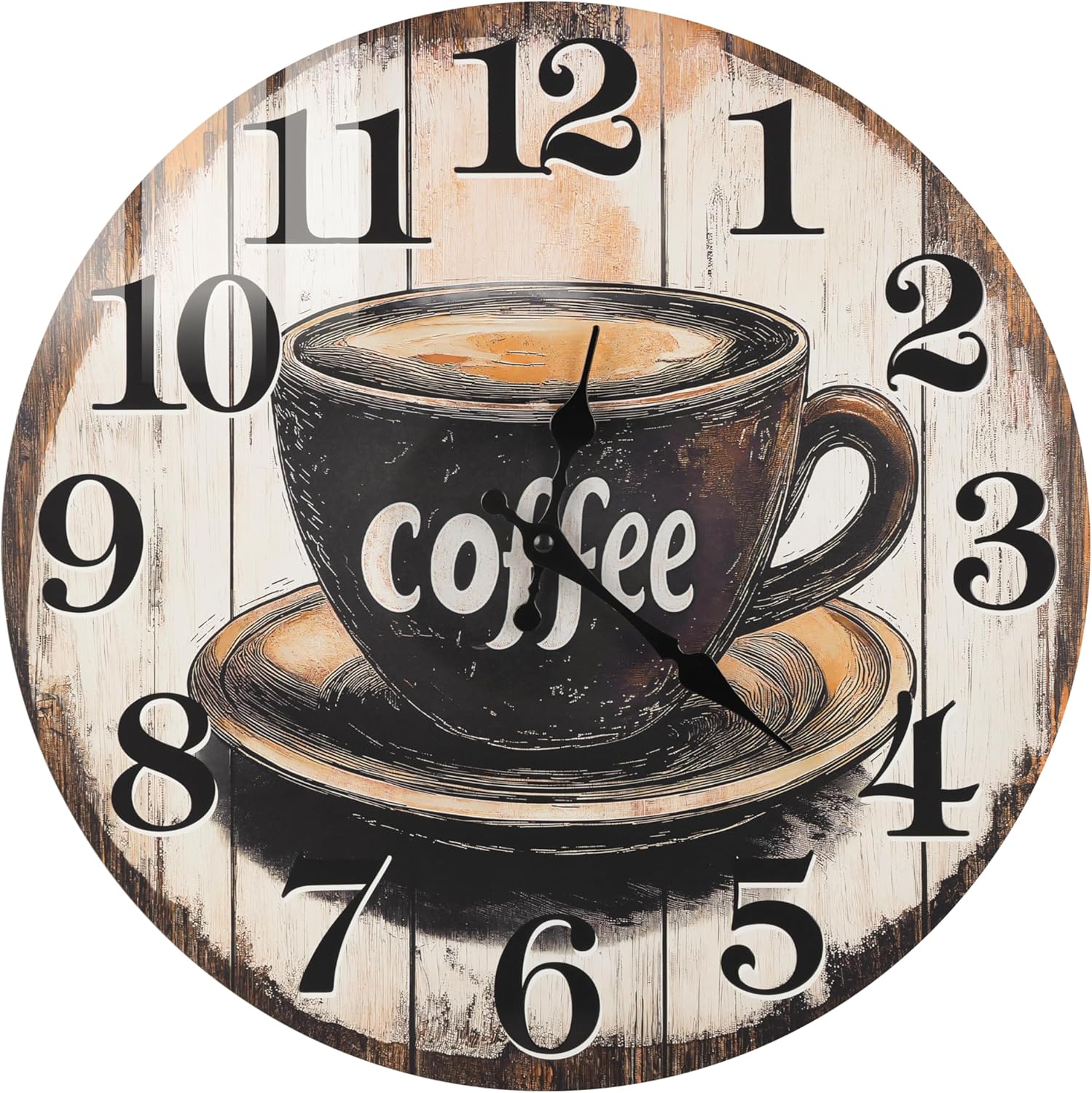 Large Kitchen Vintage Coffee Sign Decor Wall Clocks