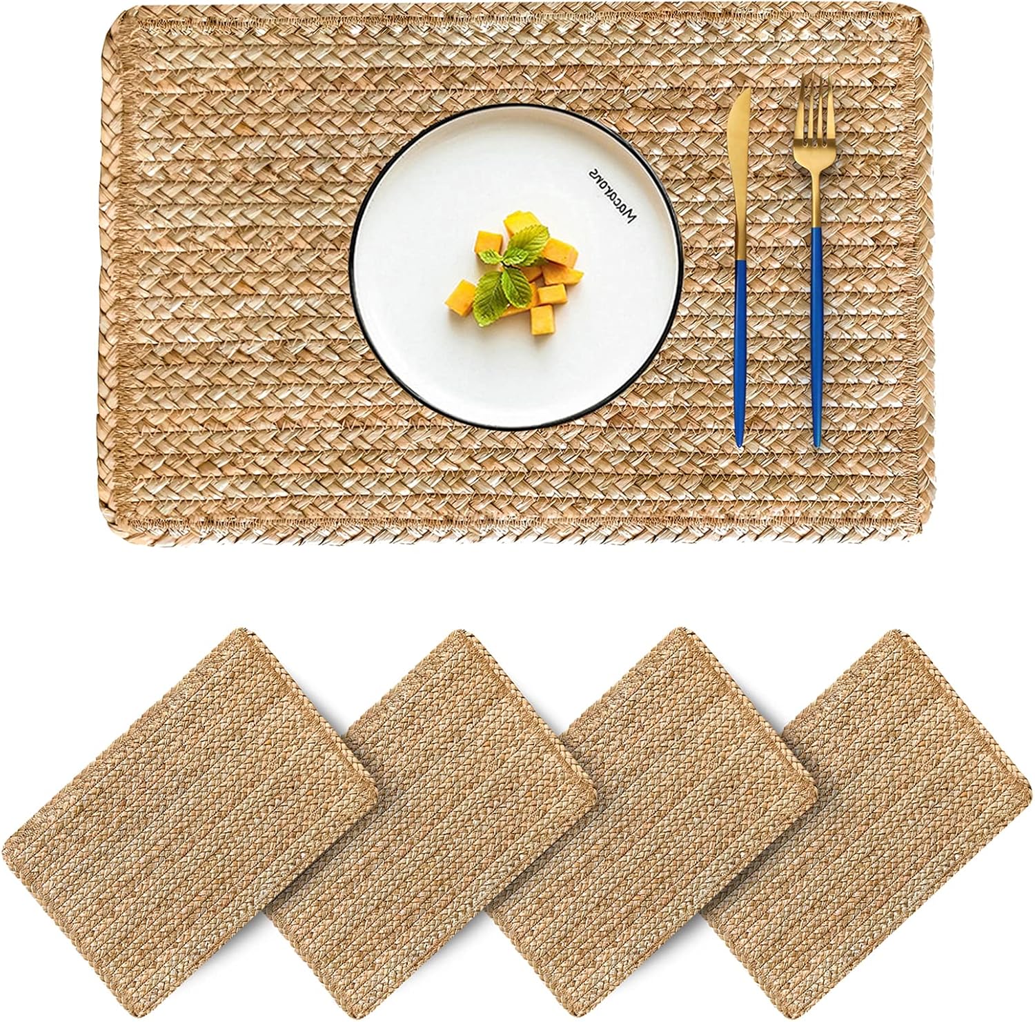 Woven Placemats Round Placemats Set Wicker Placemat