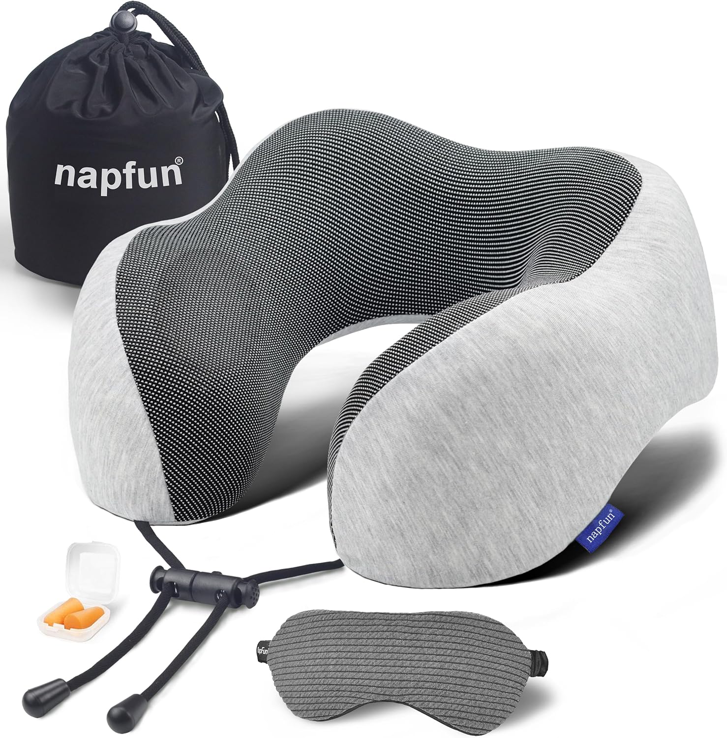 Napfun Memory Foam Travel Neck Pillow