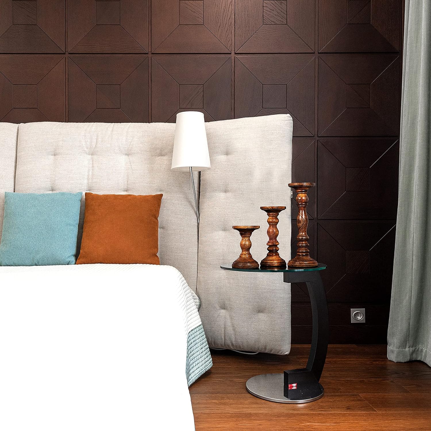 Luxe Designs Natural Wood Candle Stand