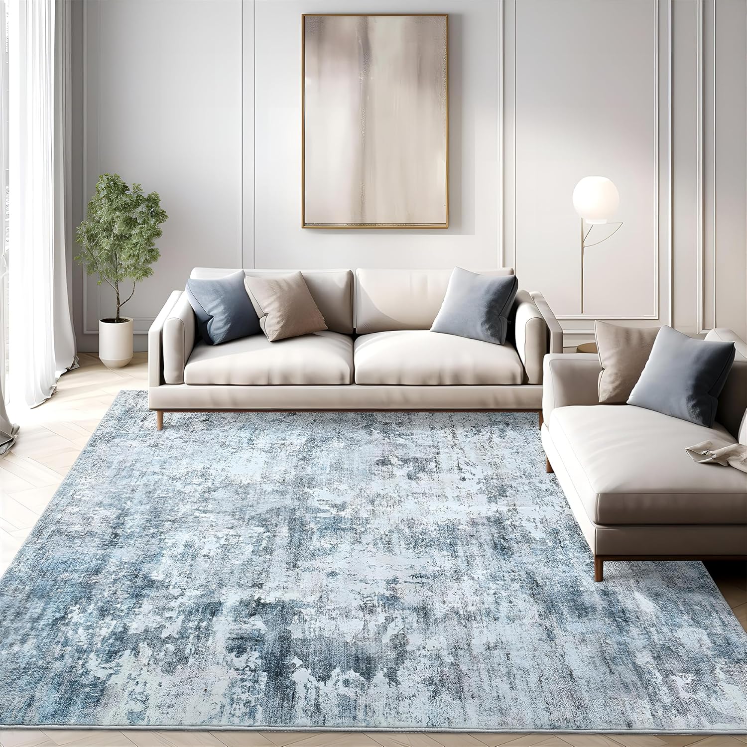 Washable Area Rug Large Soft Rugs for Living Room